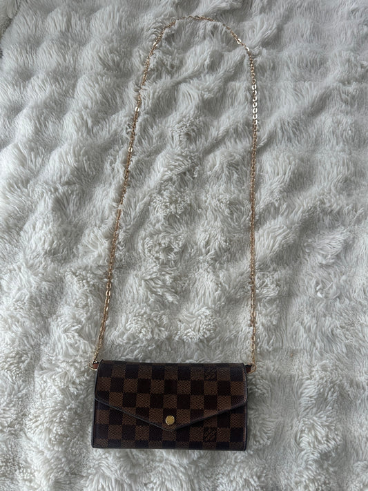 Louis Vuitton - Damier Ebene cross body wallet on chain