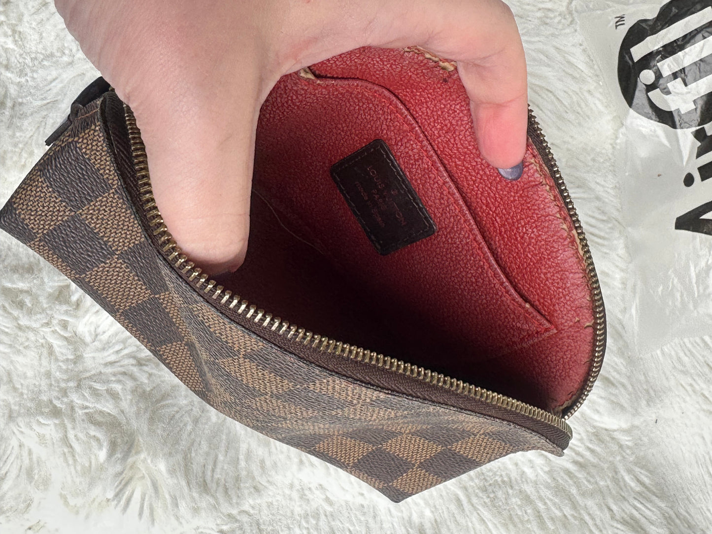 Louis Vuitton monogram PM cosmetic case Damier Ebony