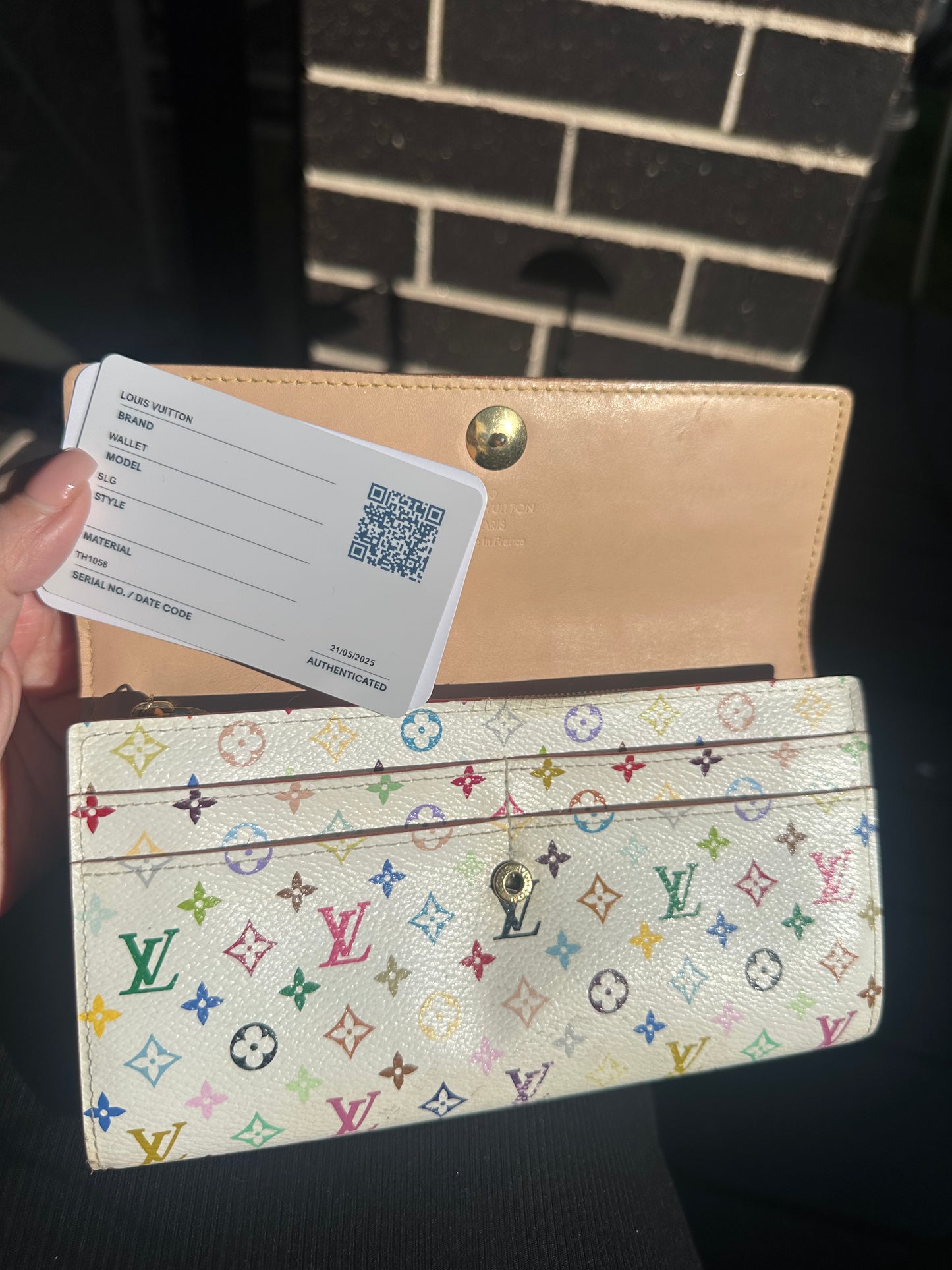 Louis Vuitton Murakami monogram multicolour limited edition wallet on chain crossbody bag