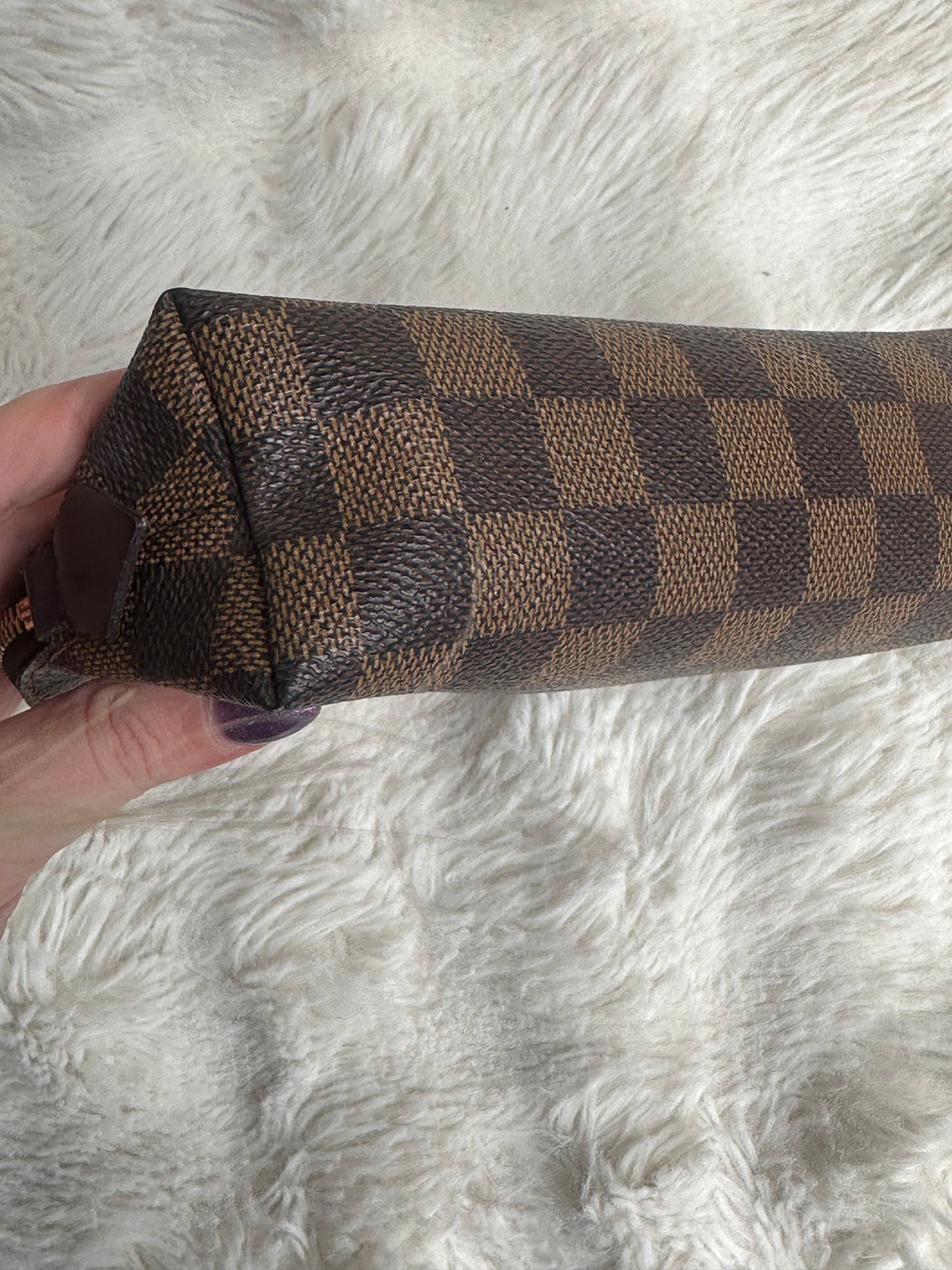 Louis Vuitton monogram PM cosmetic case Damier Ebony