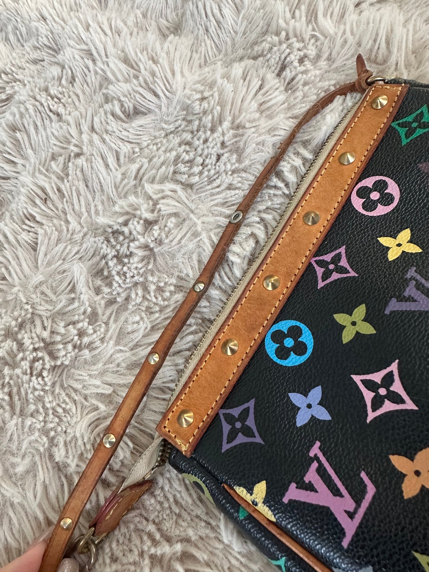 Louis Vuitton Pochette Takashi Murakami black