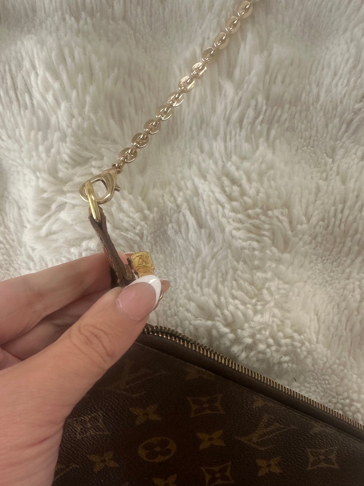 Louis Vuitton repaired Pochette Accessory bag cross body
