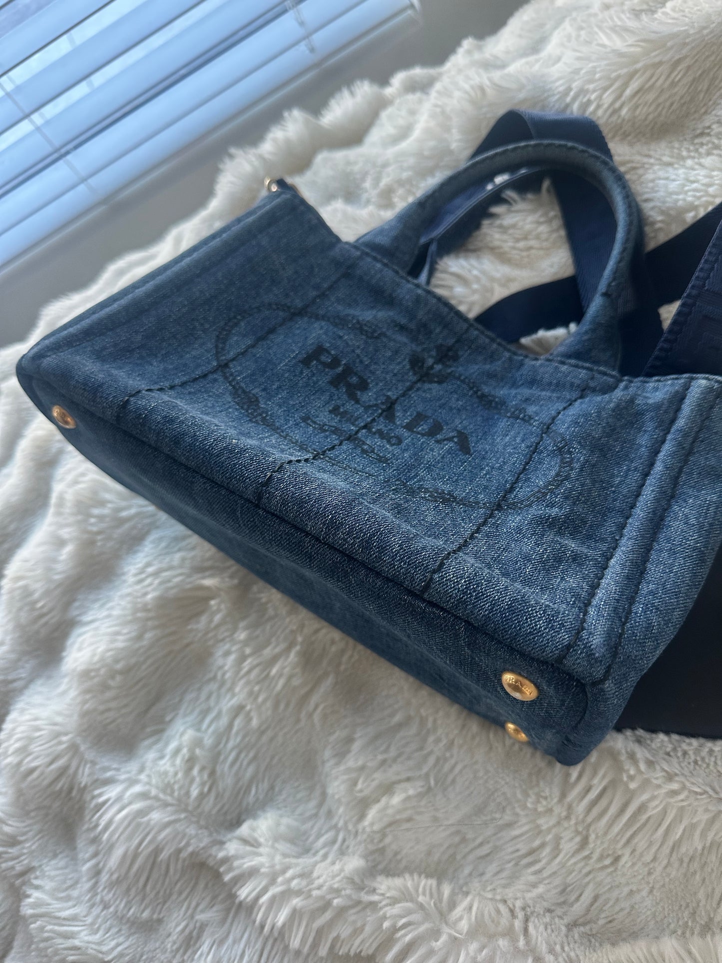 Prada - Denim Canapa 2 Way Tote bag
