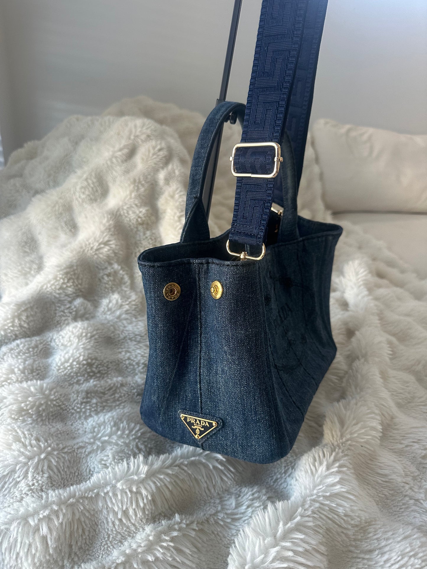 Prada - Denim Canapa 2 Way Tote bag