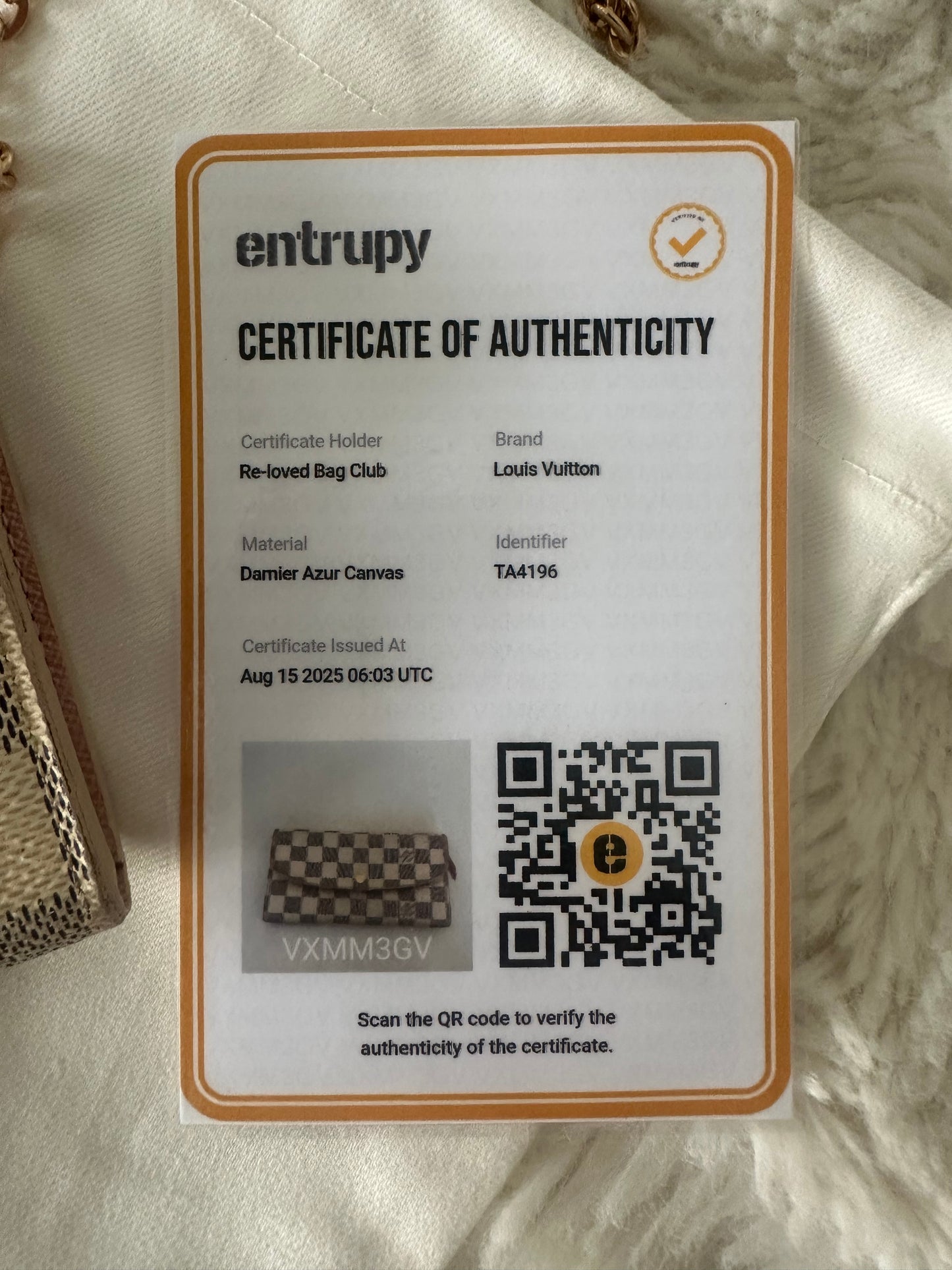 Louis Vuitton Damier Azur WOC bag