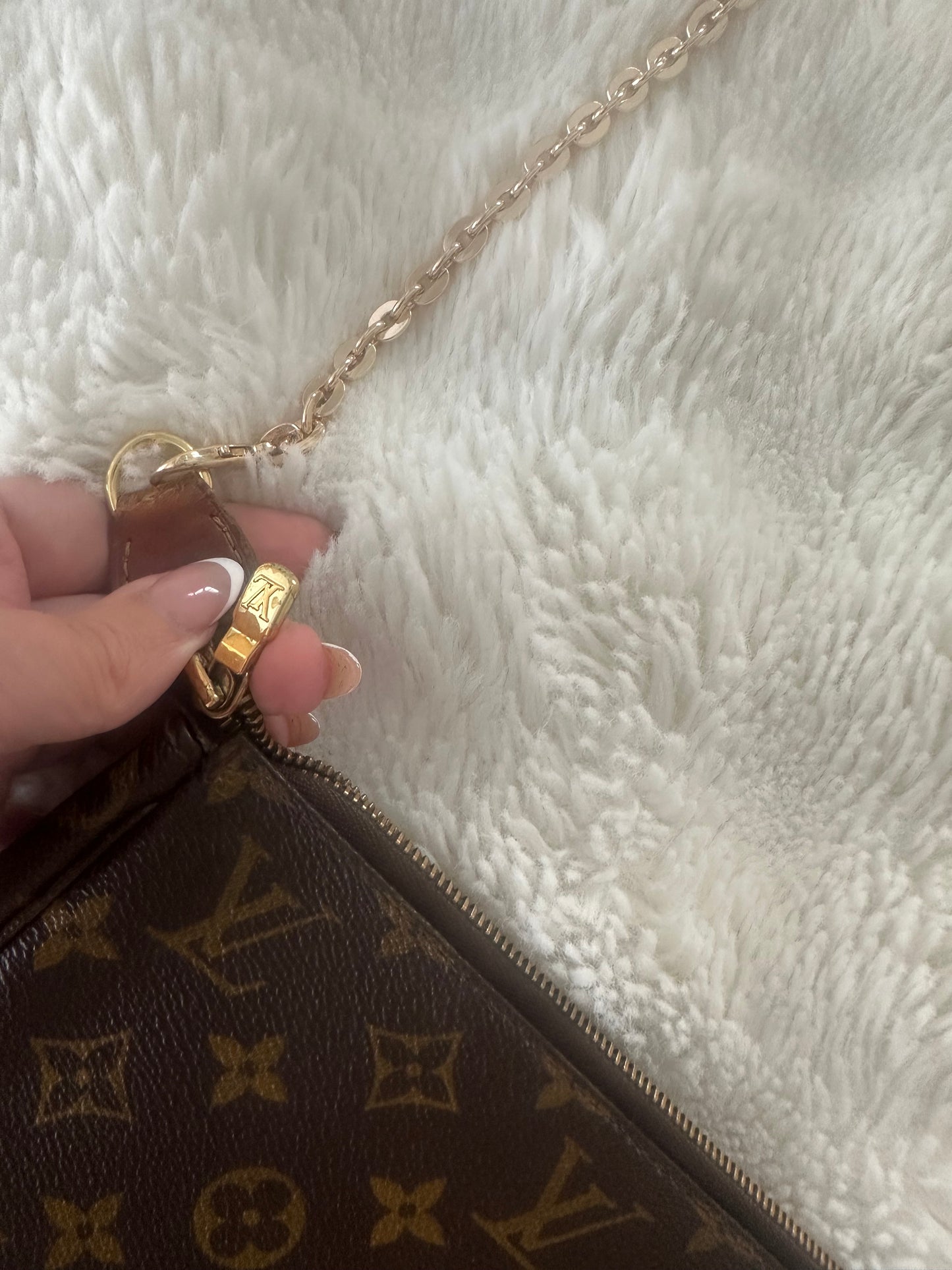 Louis Vuitton repaired Pochette Accessory bag cross body