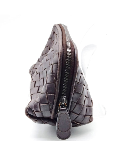 Bottega Veneta clutch / cosmetic pouch bitter chocolate