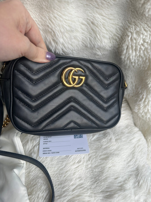 GUCCI GG Marmont Camera Bag Black