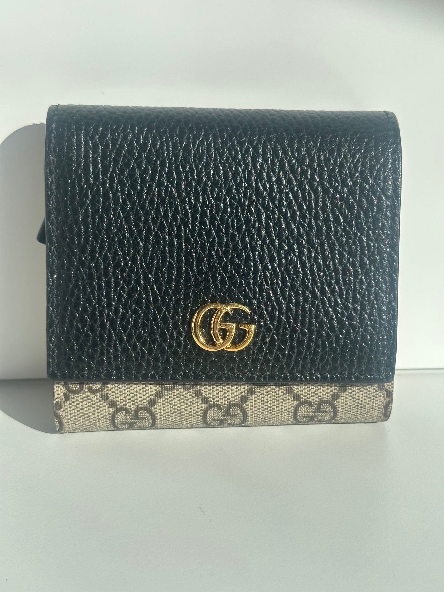 Gucci GG Marmont Bi colour Medium Wallet Black