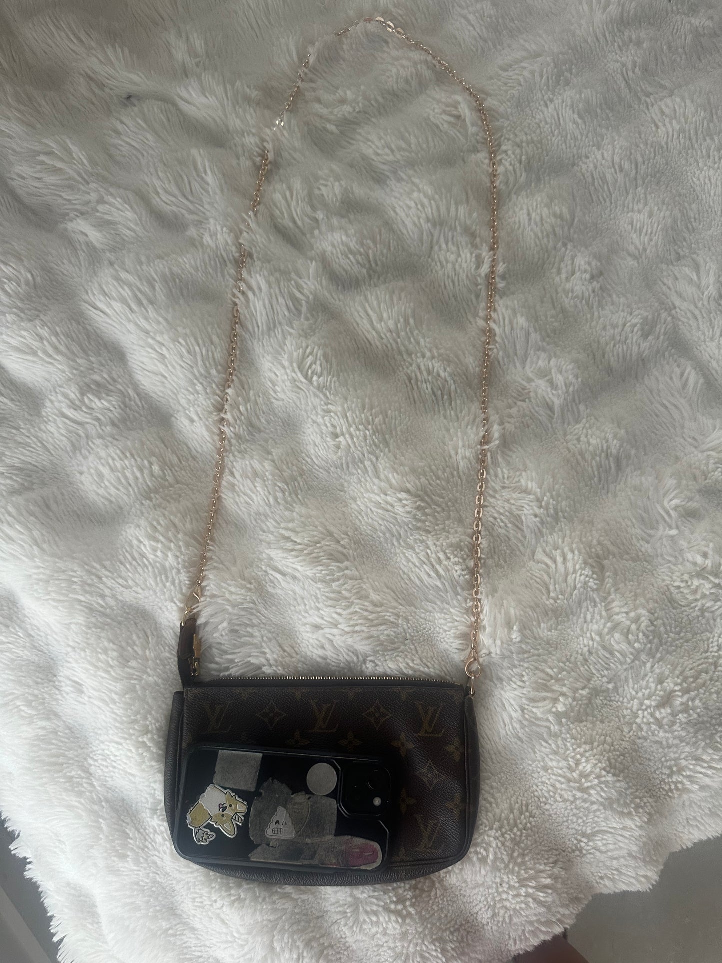 Louis Vuitton repaired Pochette Accessory bag cross body