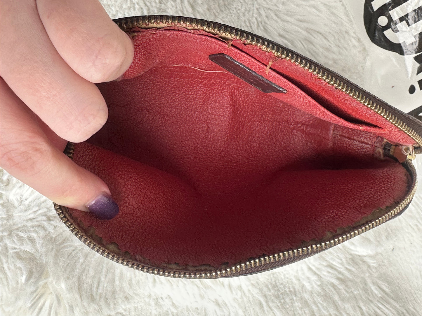 Louis Vuitton monogram PM cosmetic case Damier Ebony