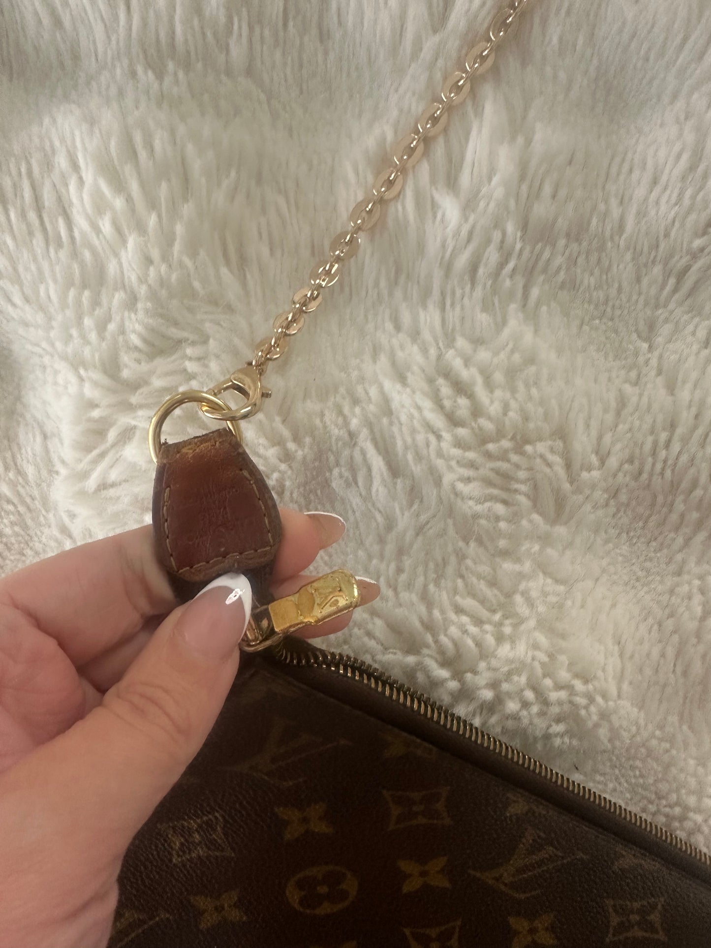 Louis Vuitton repaired Pochette Accessory bag cross body