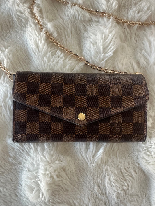Louis Vuitton - Damier Ebene cross body wallet on chain