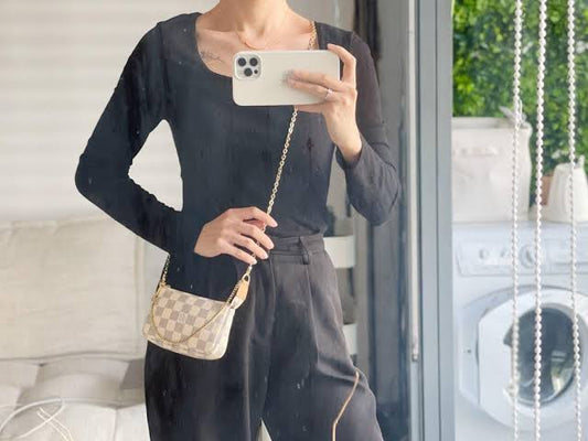 Mini Pochette Accessoires Damier Azur