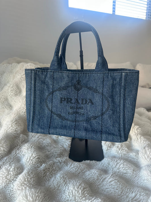 Prada - Denim Canapa 2 Way Tote bag
