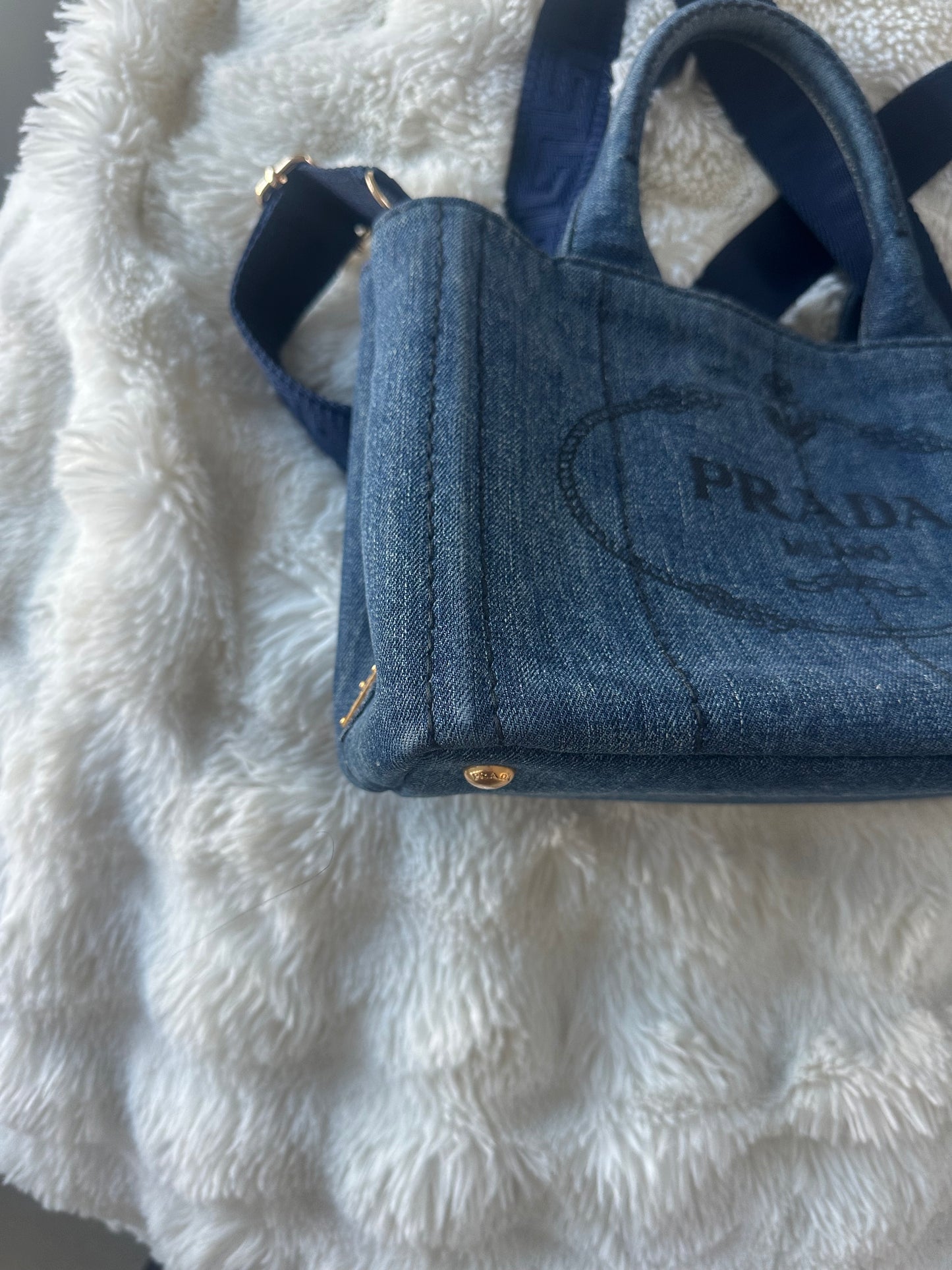 Prada - Denim Canapa 2 Way Tote bag