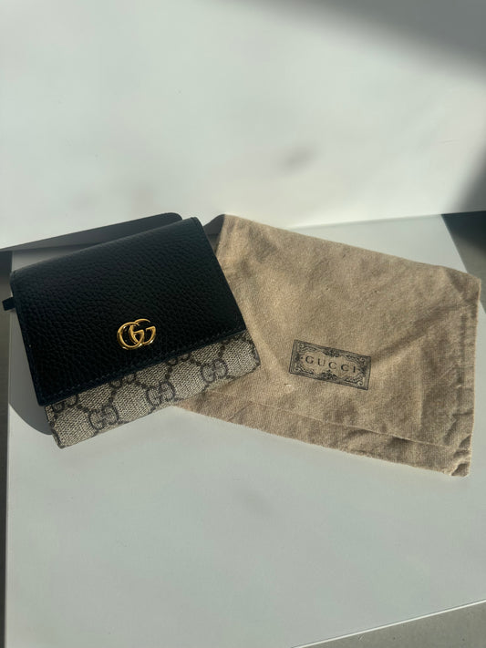 Gucci GG Marmont Bi colour Medium Wallet Black