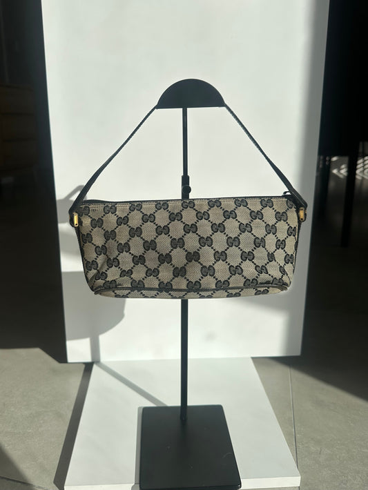 Gucci Boat Black Leather Pochette