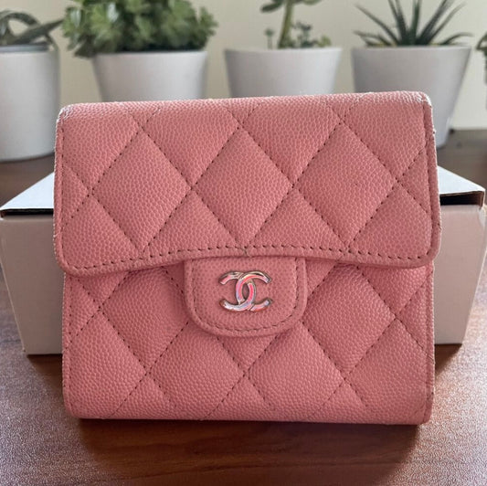 Chanel - Pink card holder small purse
