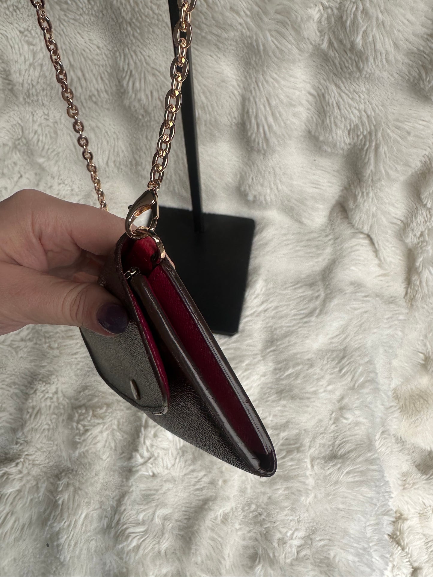 Louis Vuitton wallet on chain shoulder bag