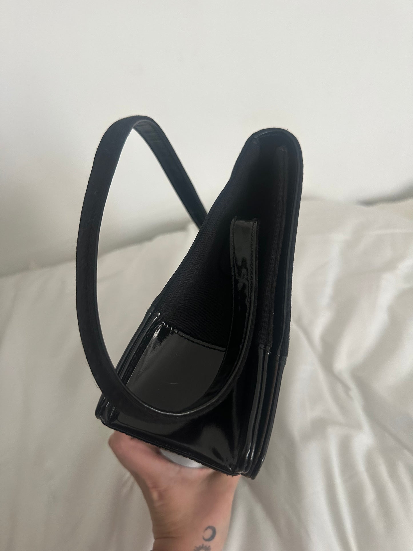 Chanel black patent bag