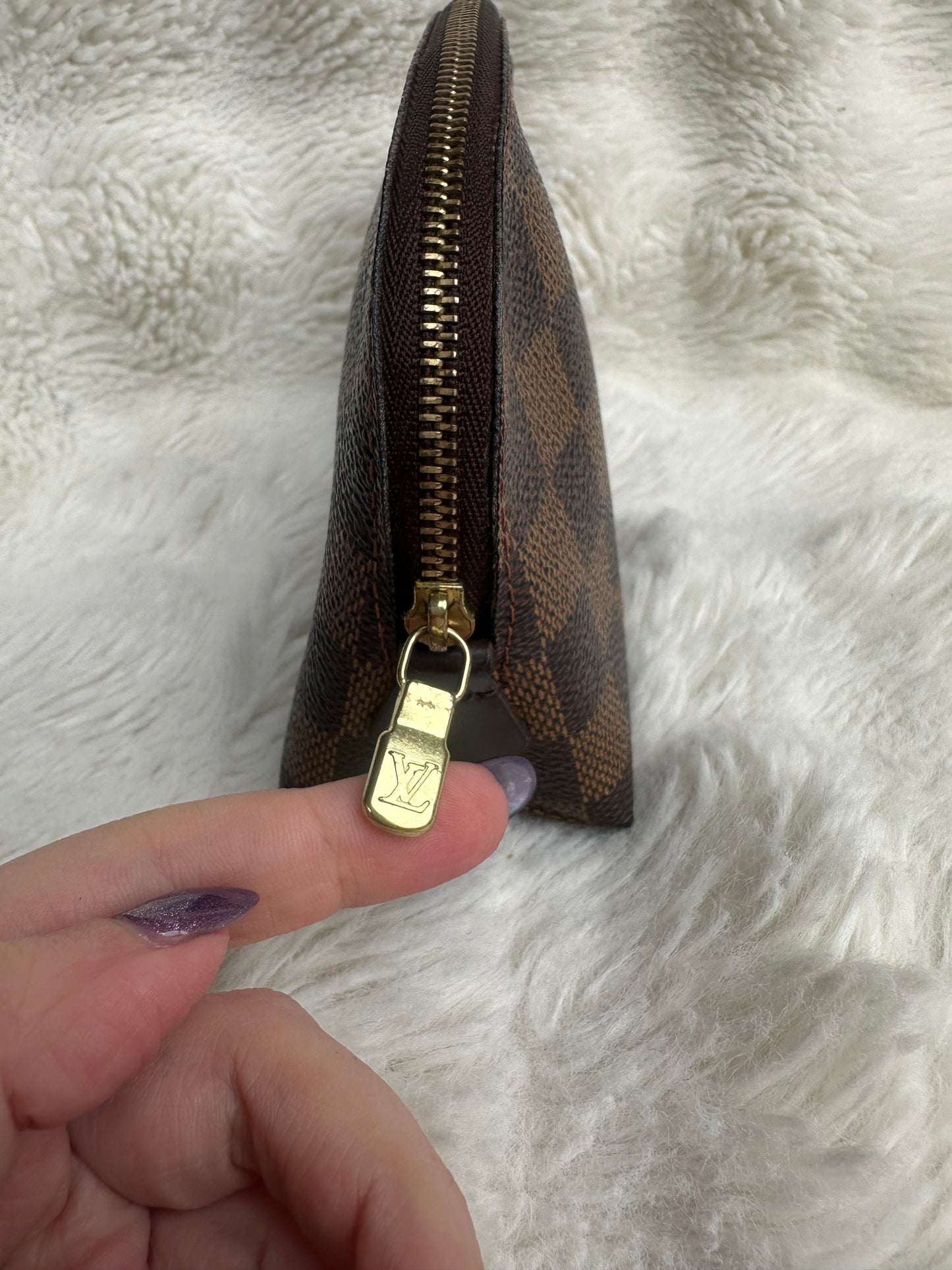Louis Vuitton monogram PM cosmetic case Damier Ebony