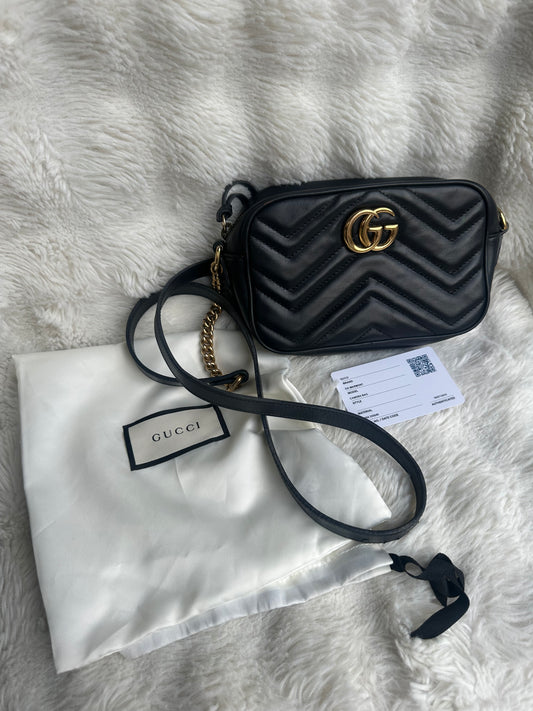 GUCCI GG Marmont Camera Bag Black