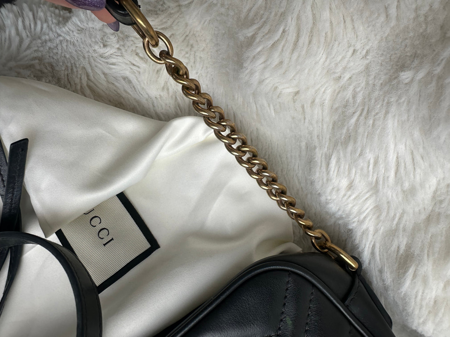 GUCCI GG Marmont Camera Bag Black