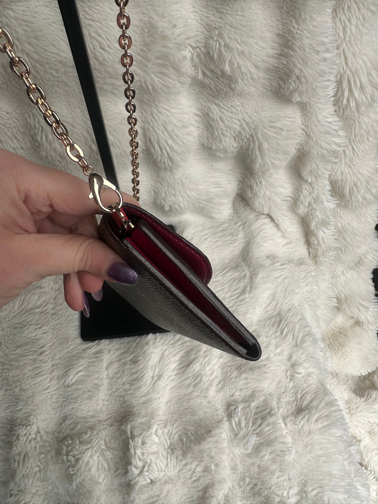 Louis Vuitton wallet on chain shoulder bag