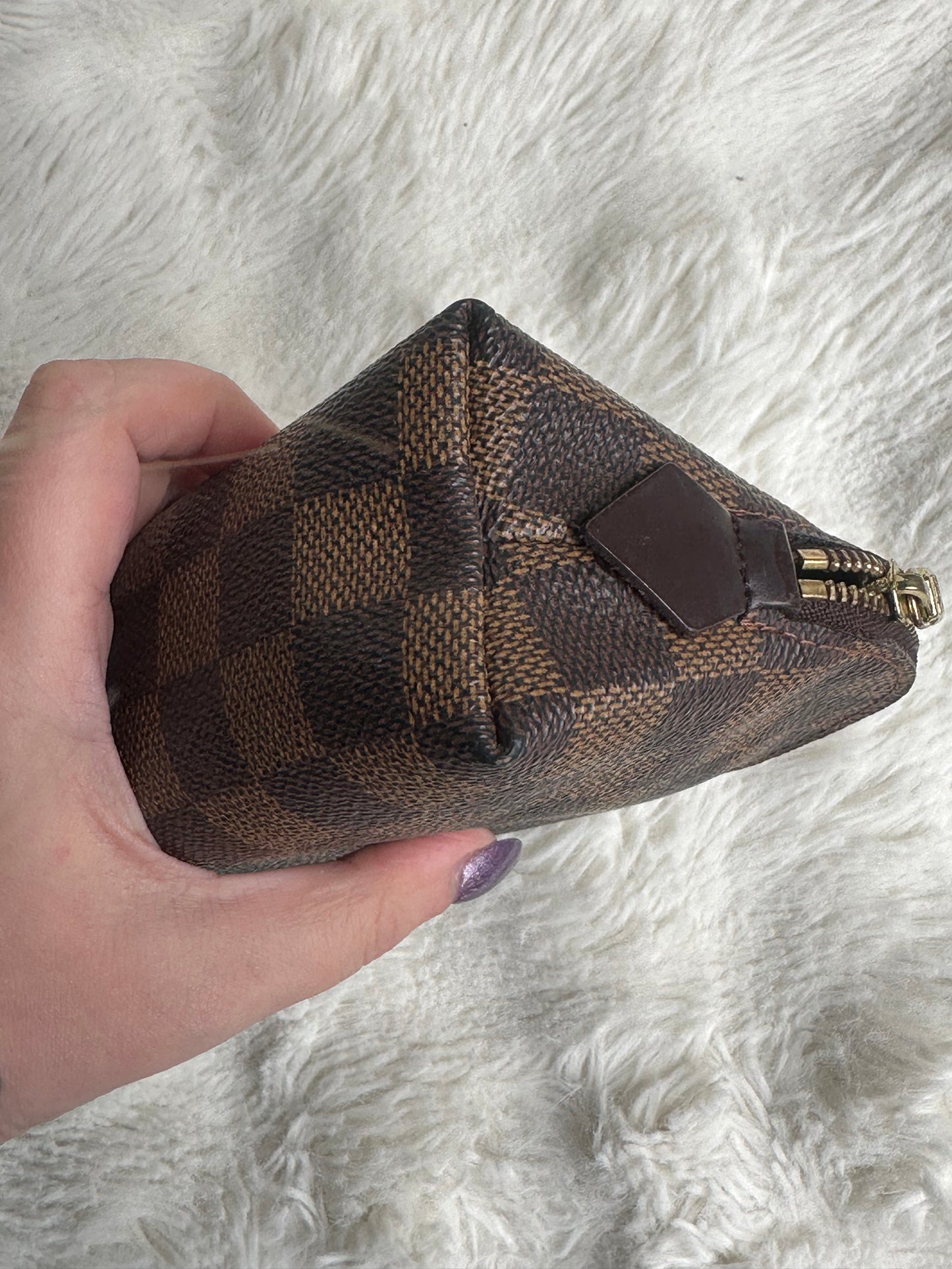 Louis Vuitton monogram PM cosmetic case Damier Ebony