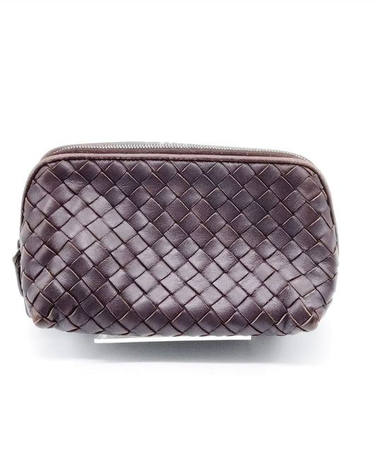 Bottega Veneta clutch / cosmetic pouch bitter chocolate