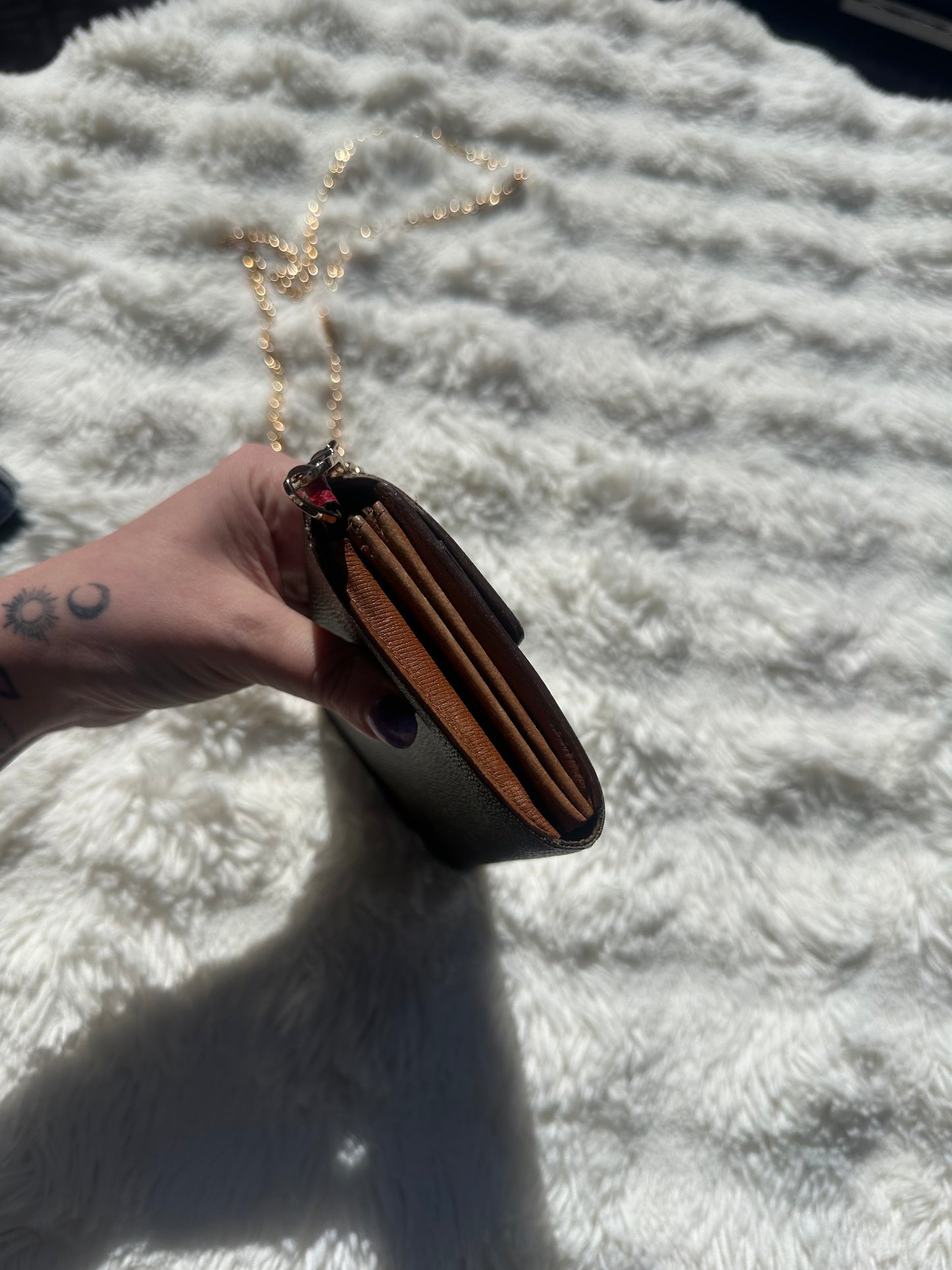 Louis Vuitton wallet on chain pochette bag