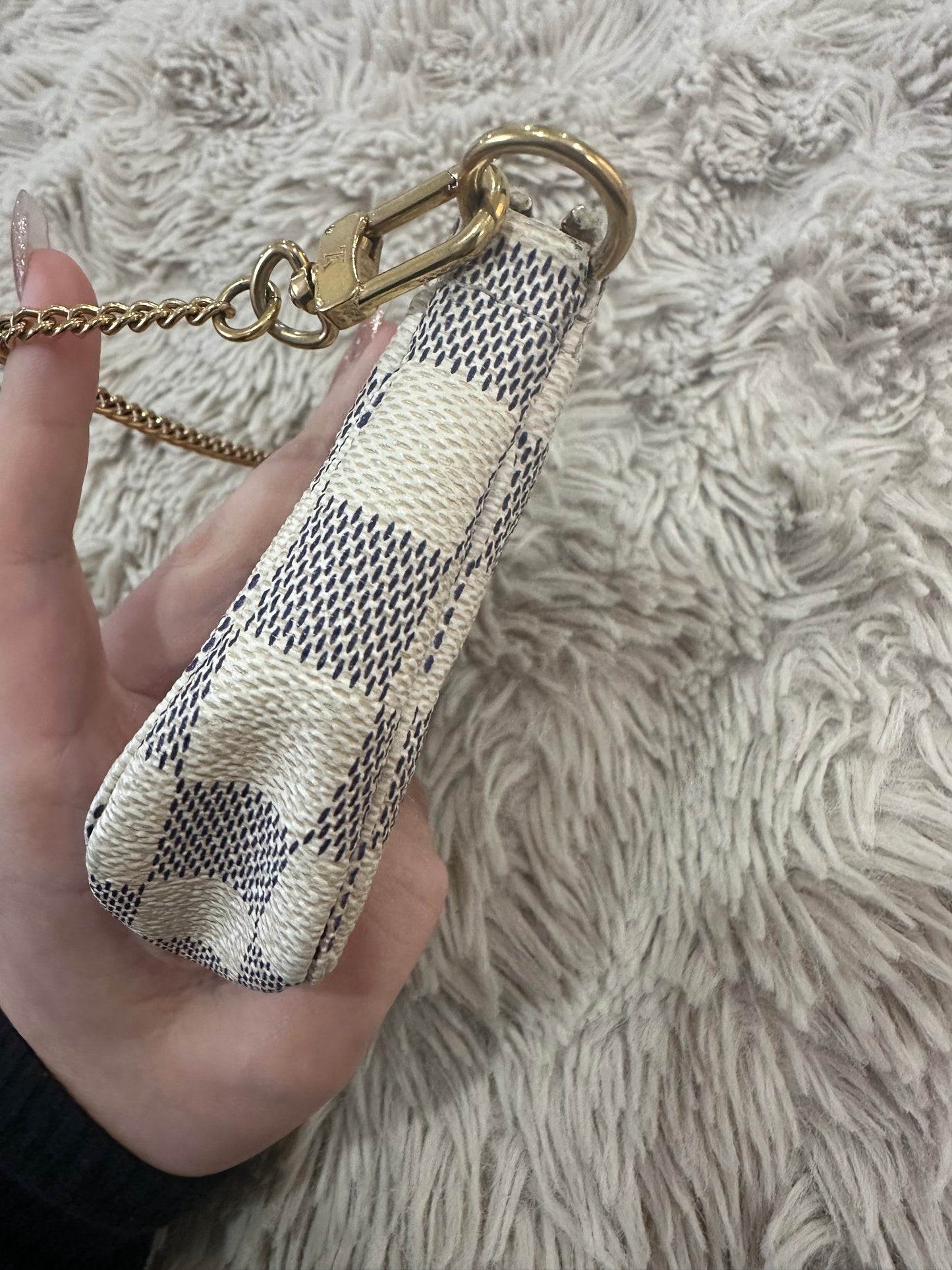 Mini Pochette Accessoires Damier Azur