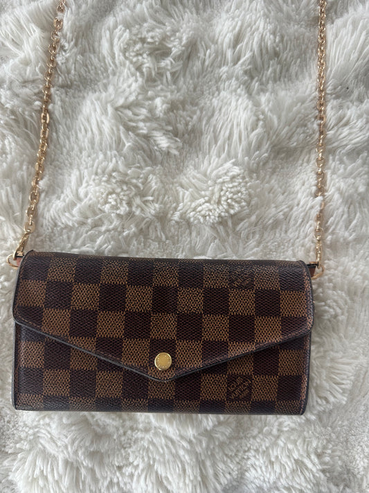 Louis Vuitton - Damier Ebene cross body wallet on chain