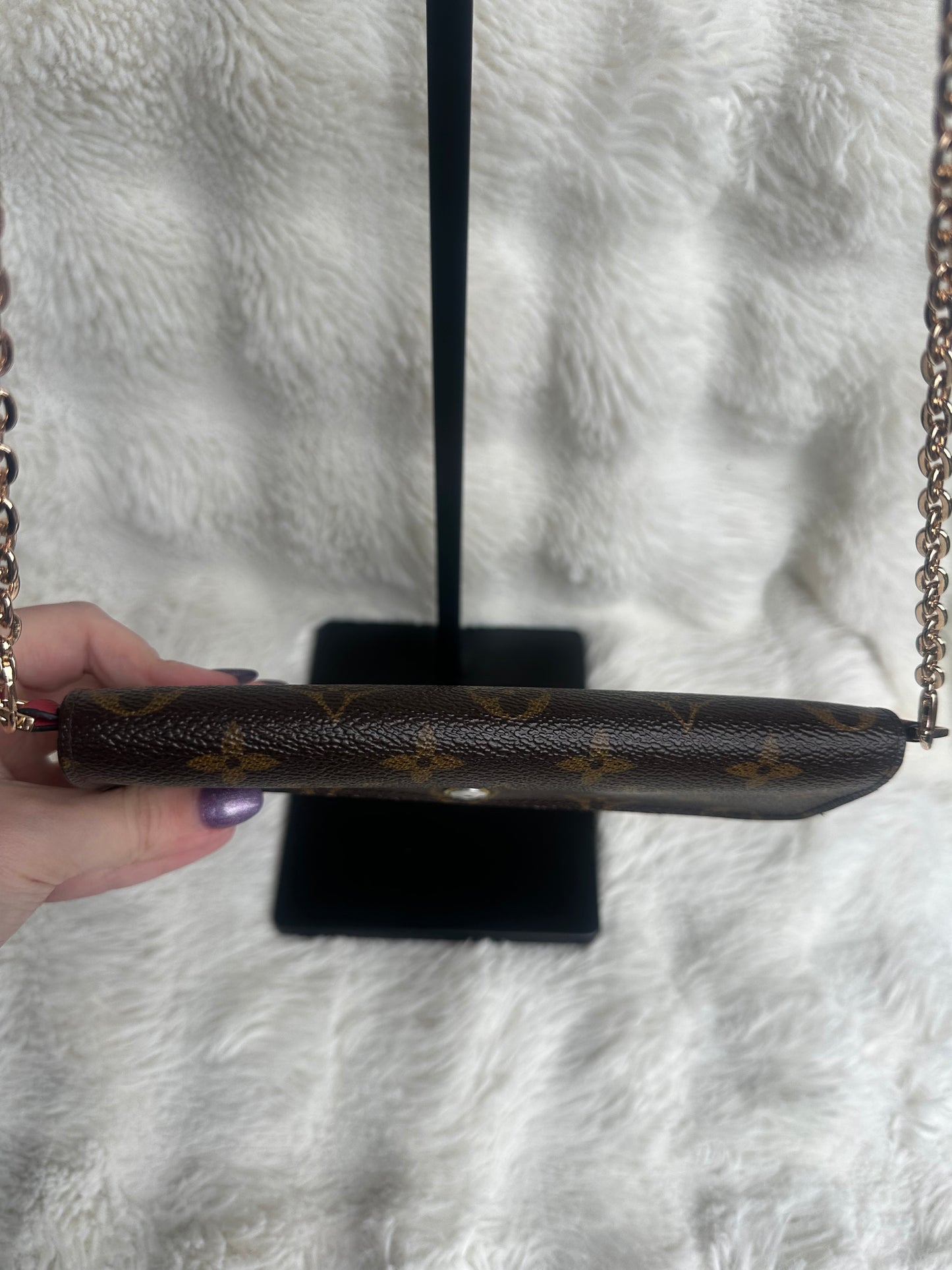 Louis Vuitton wallet on chain shoulder bag