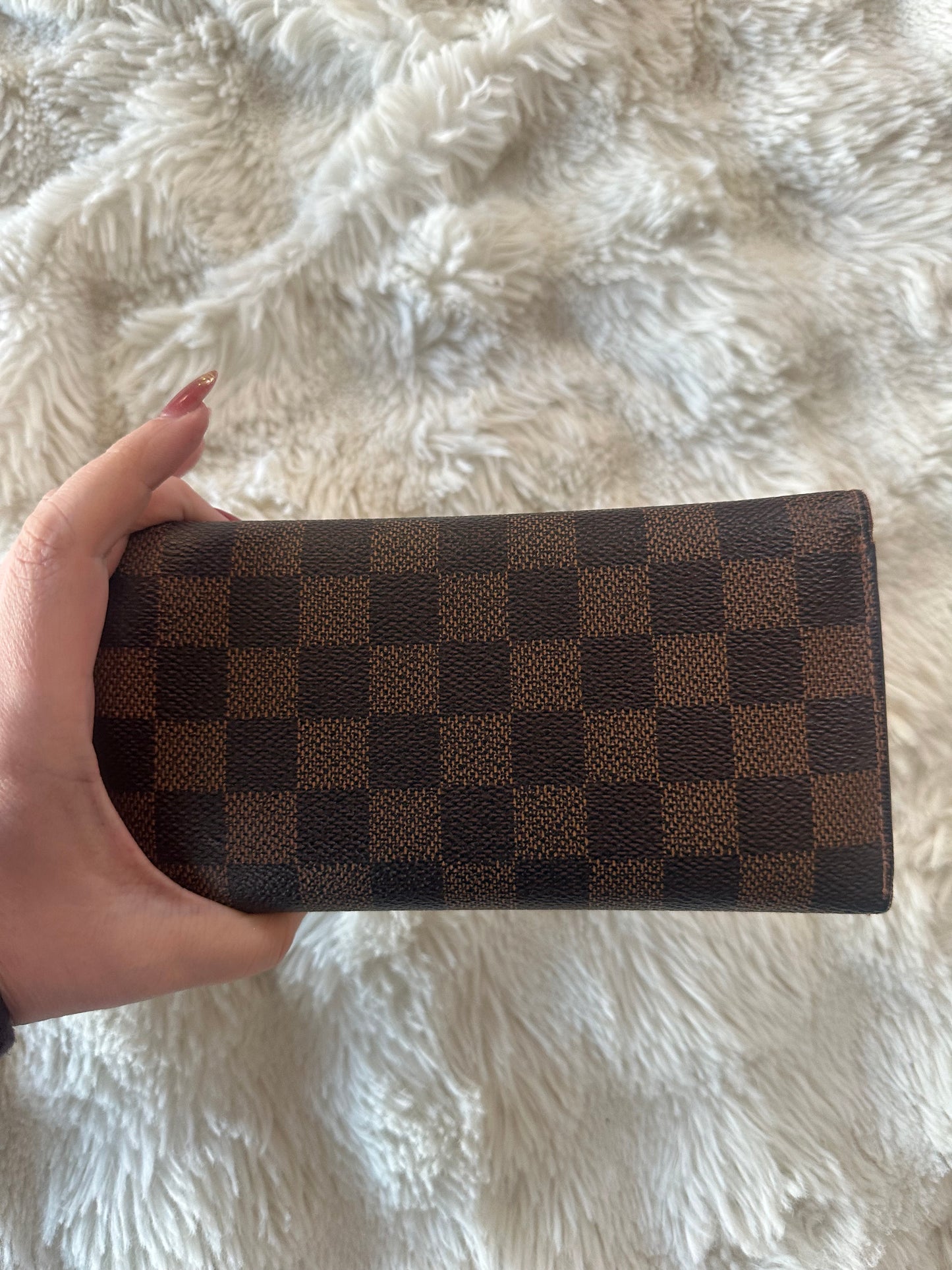 Louis Vuitton Damier Ebene wrap wallet with coin purse