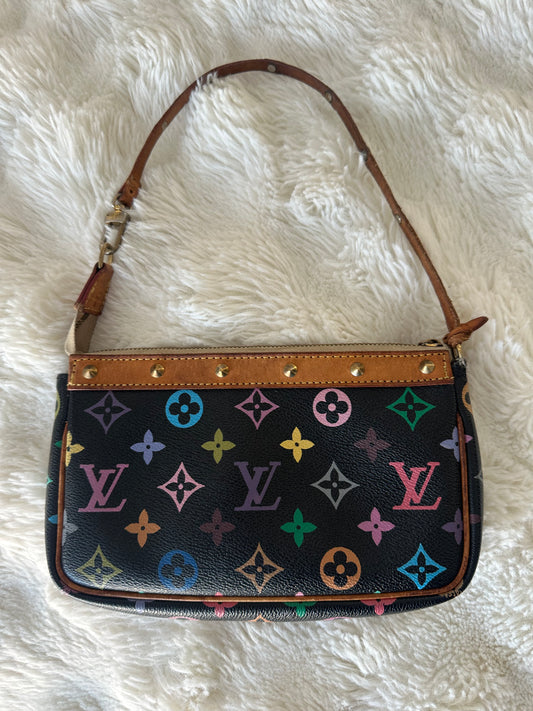 Louis Vuitton Pochette Takashi Murakami black