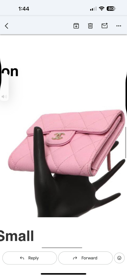 Chanel - Pink card holder small purse