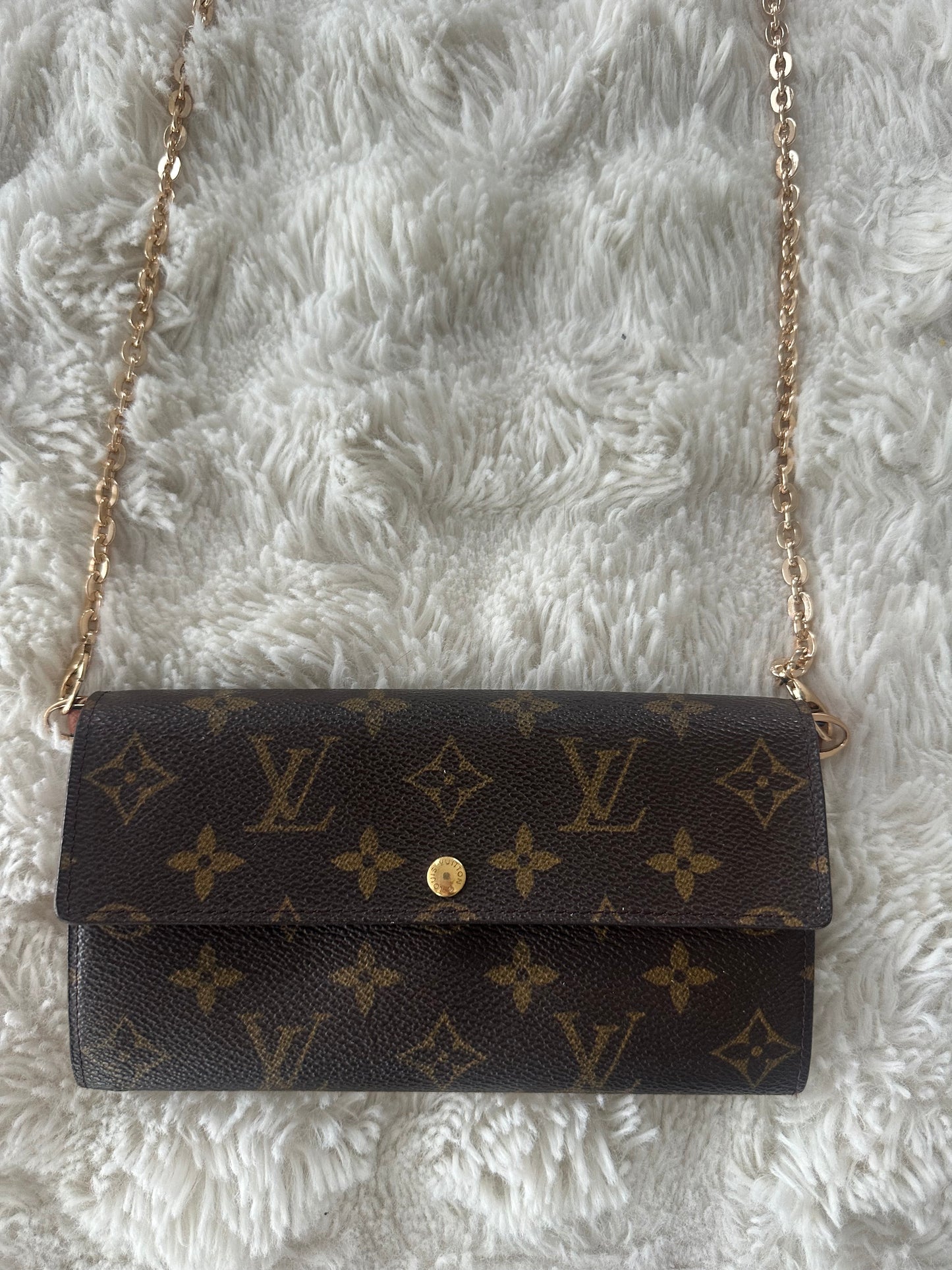 Louis Vuitton Monogram wallet on chain crossbody