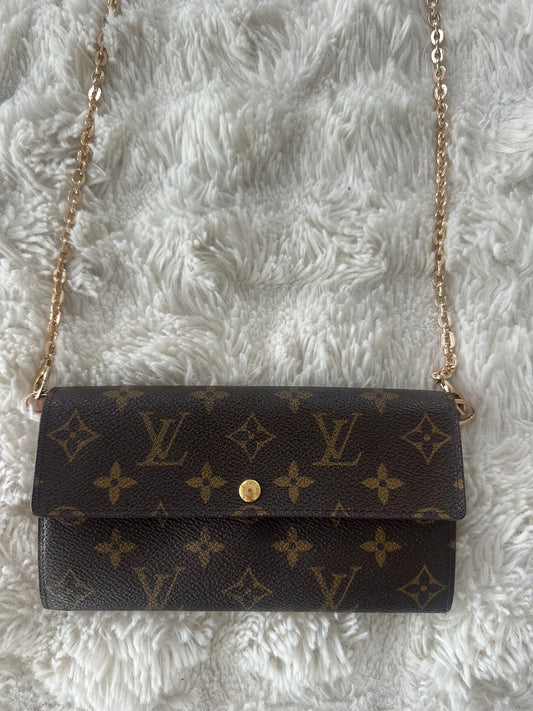 Louis Vuitton Monogram wallet on chain crossbody