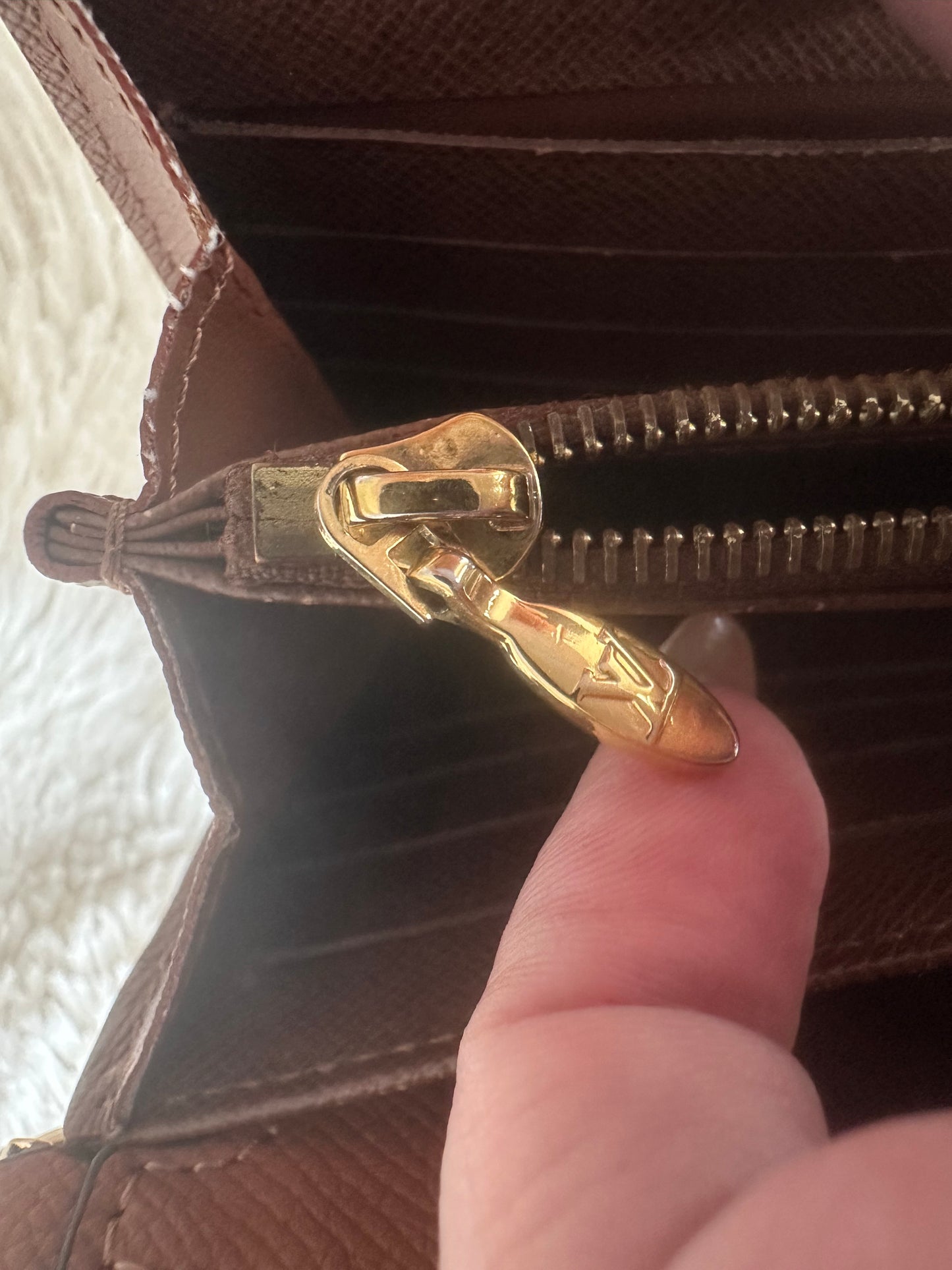 Louis Vuitton vintage boetie monogram with brass lock on chain crossbody bag.