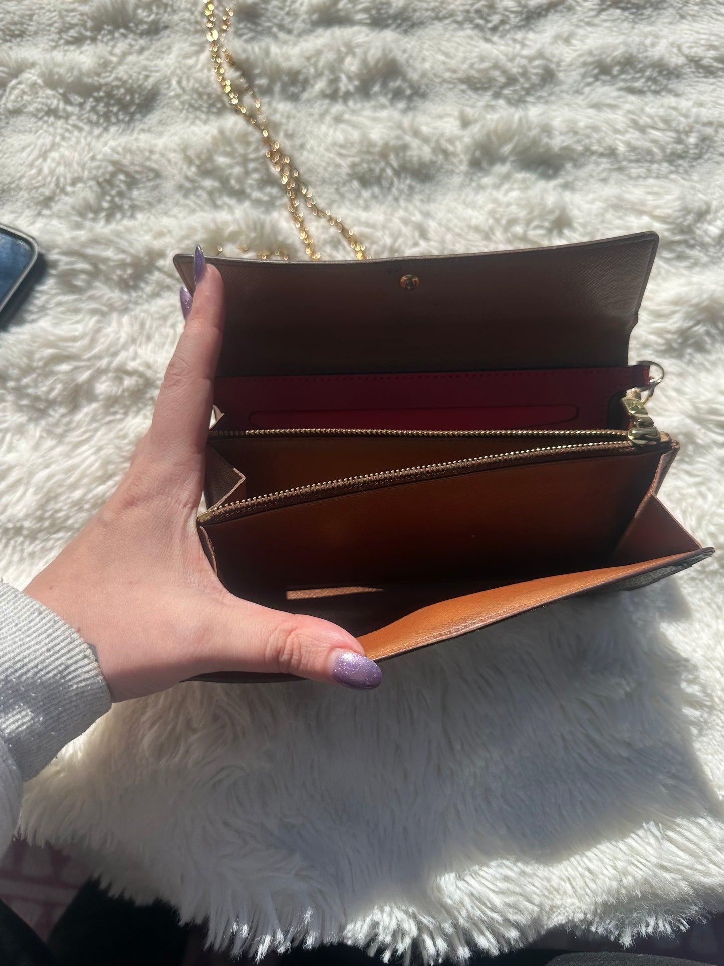 Louis Vuitton wallet on chain pochette bag