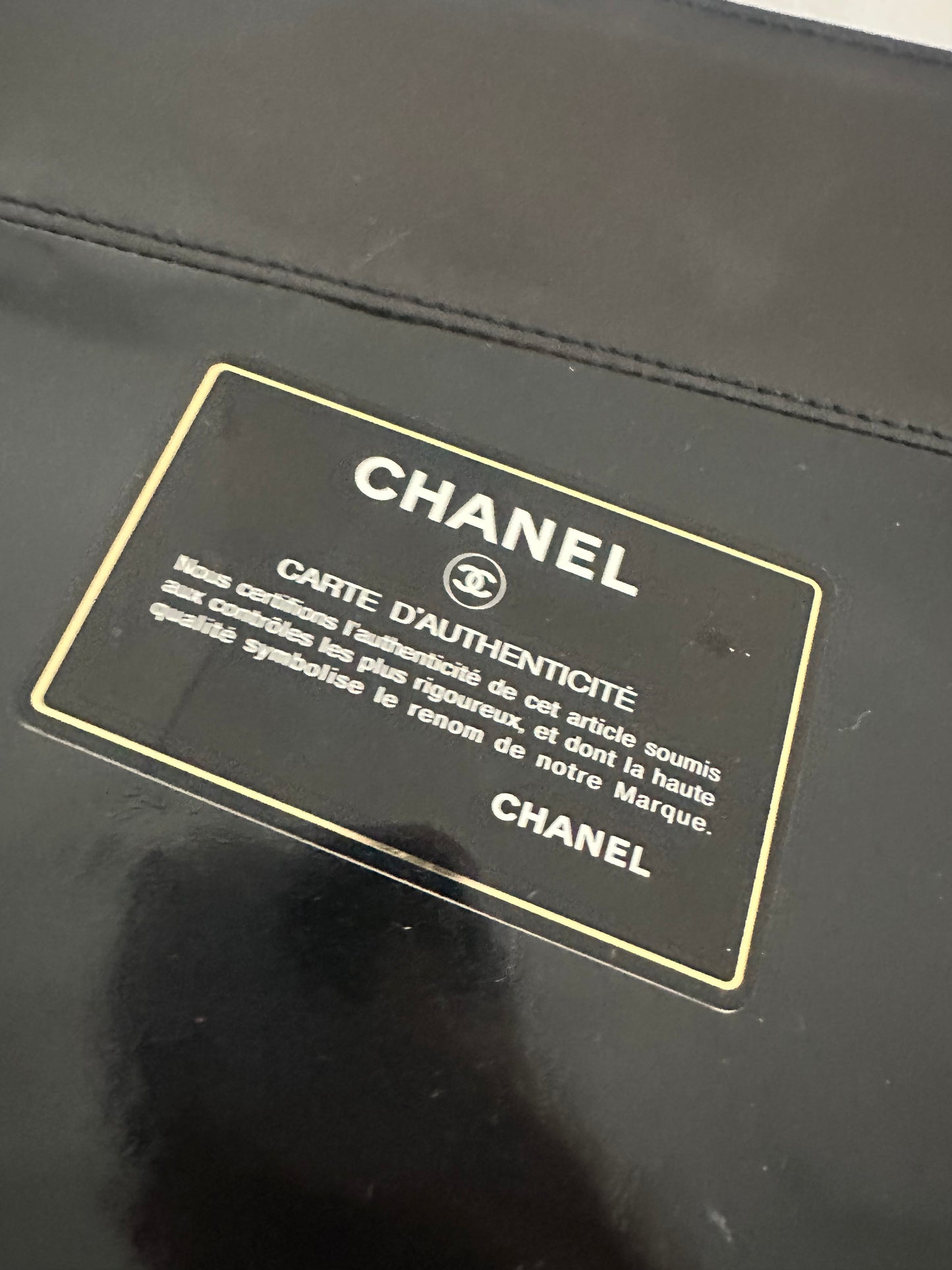 Chanel black patent bag