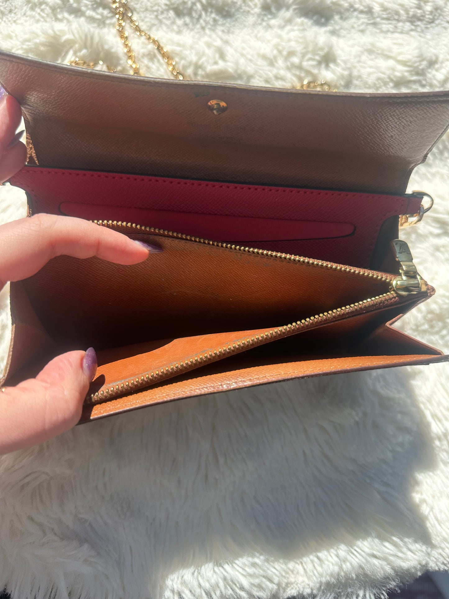 Louis Vuitton wallet on chain pochette bag