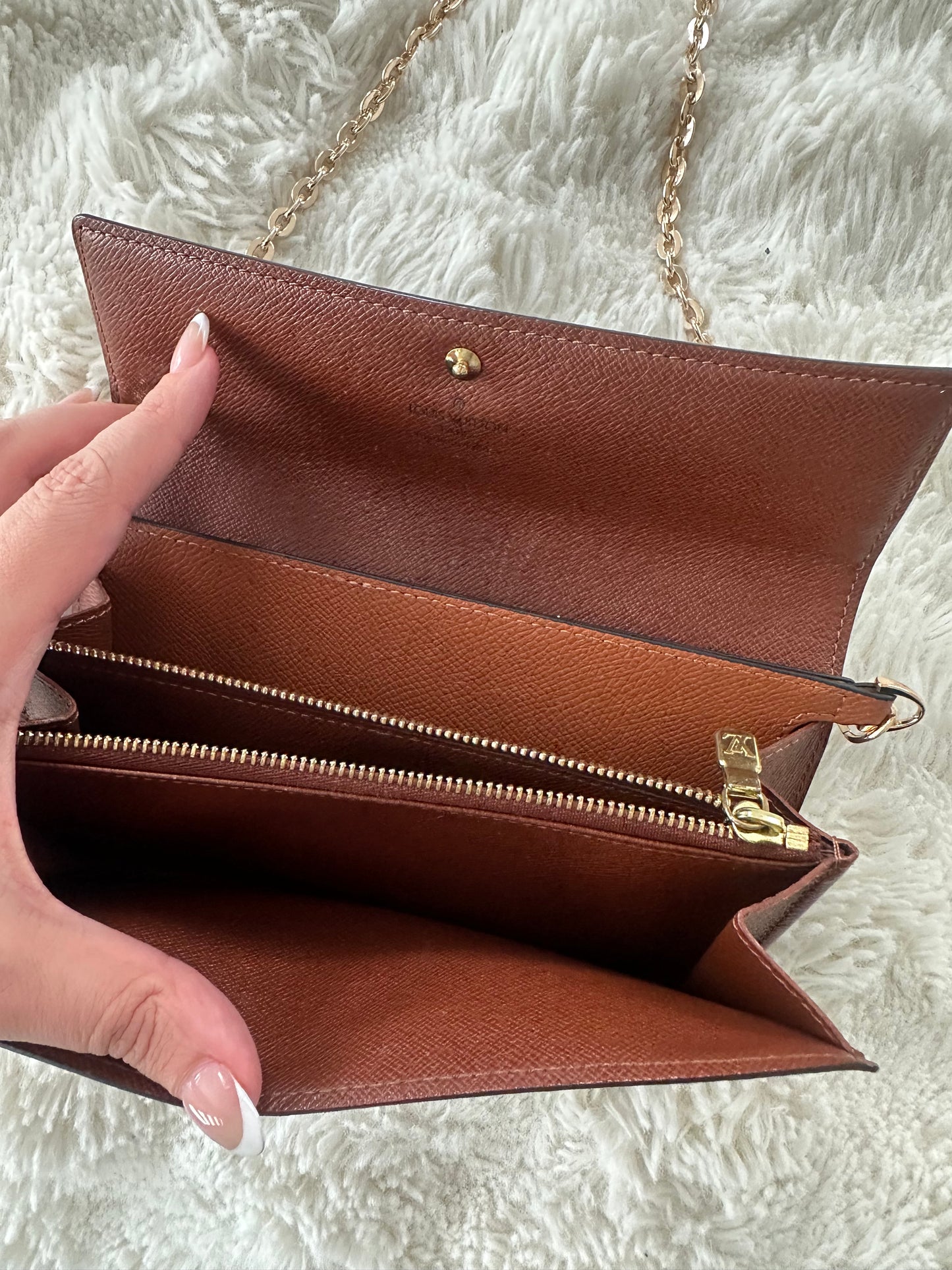 Louis Vuitton Monogram wallet on chain crossbody