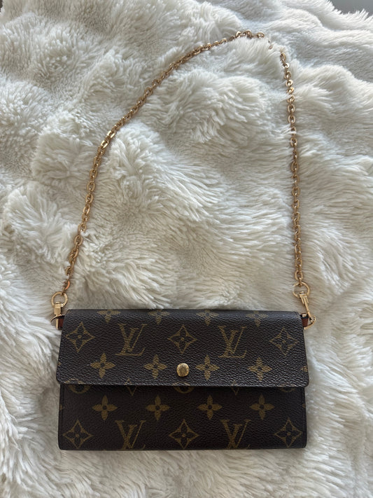Louis Vuitton wallet on chain shoulder bag