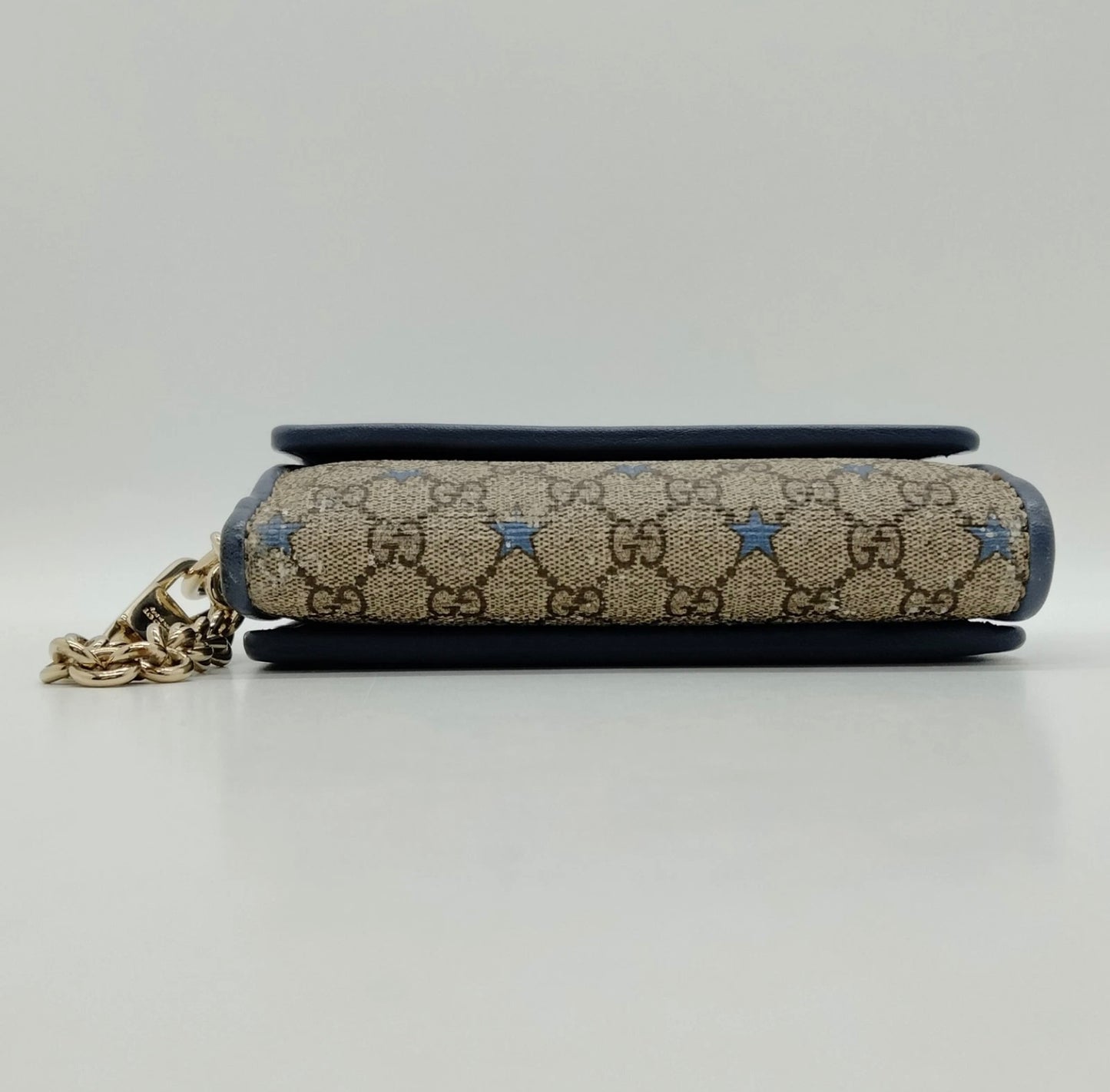 Gucci Wallet - star canvas wallet with chain