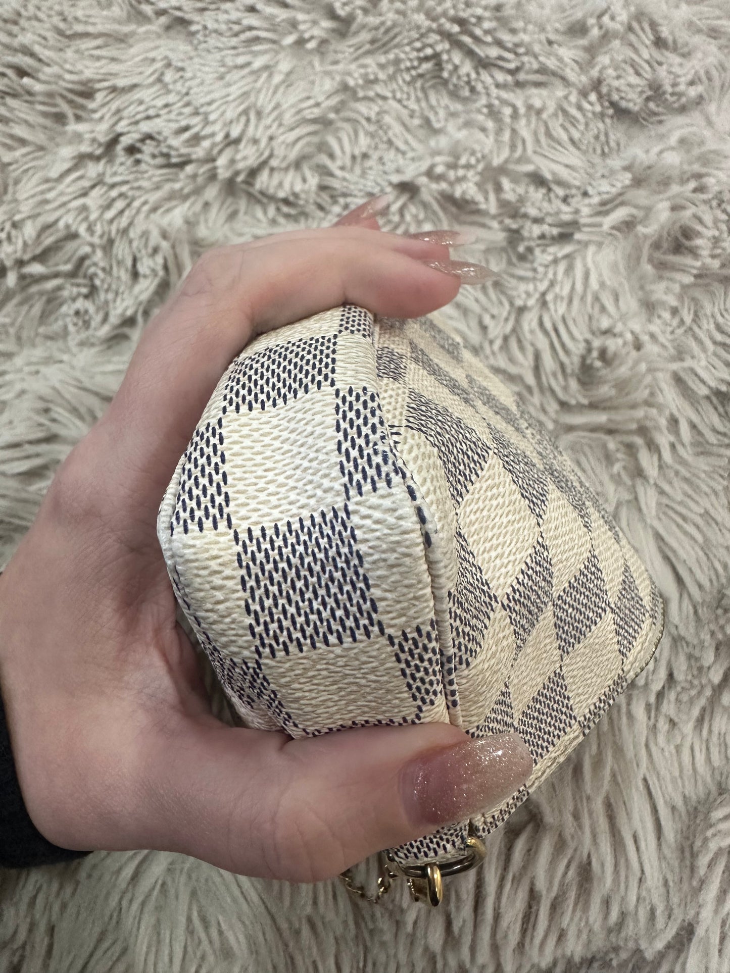 Mini Pochette Accessoires Damier Azur