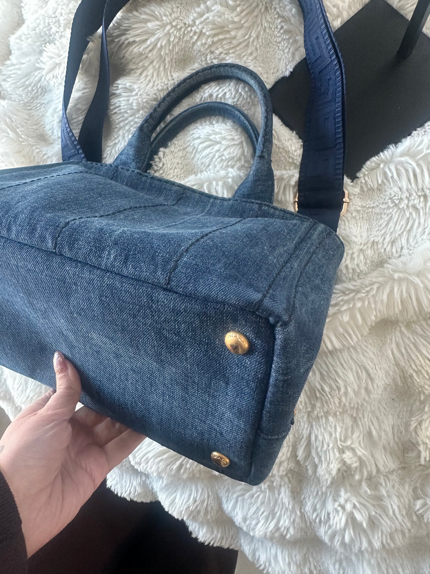 Prada - Denim Canapa 2 Way Tote bag