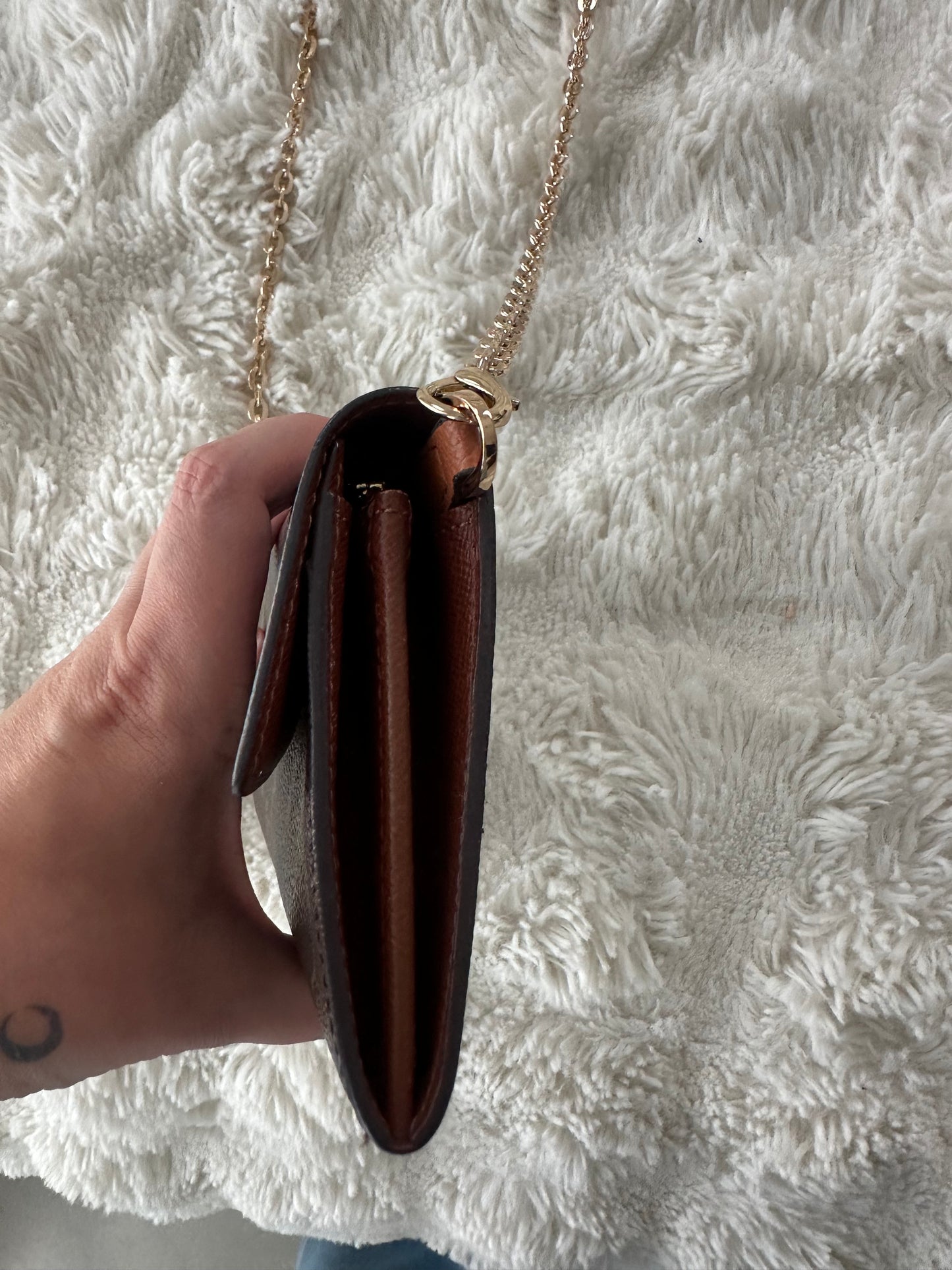 Louis Vuitton Monogram wallet on chain crossbody